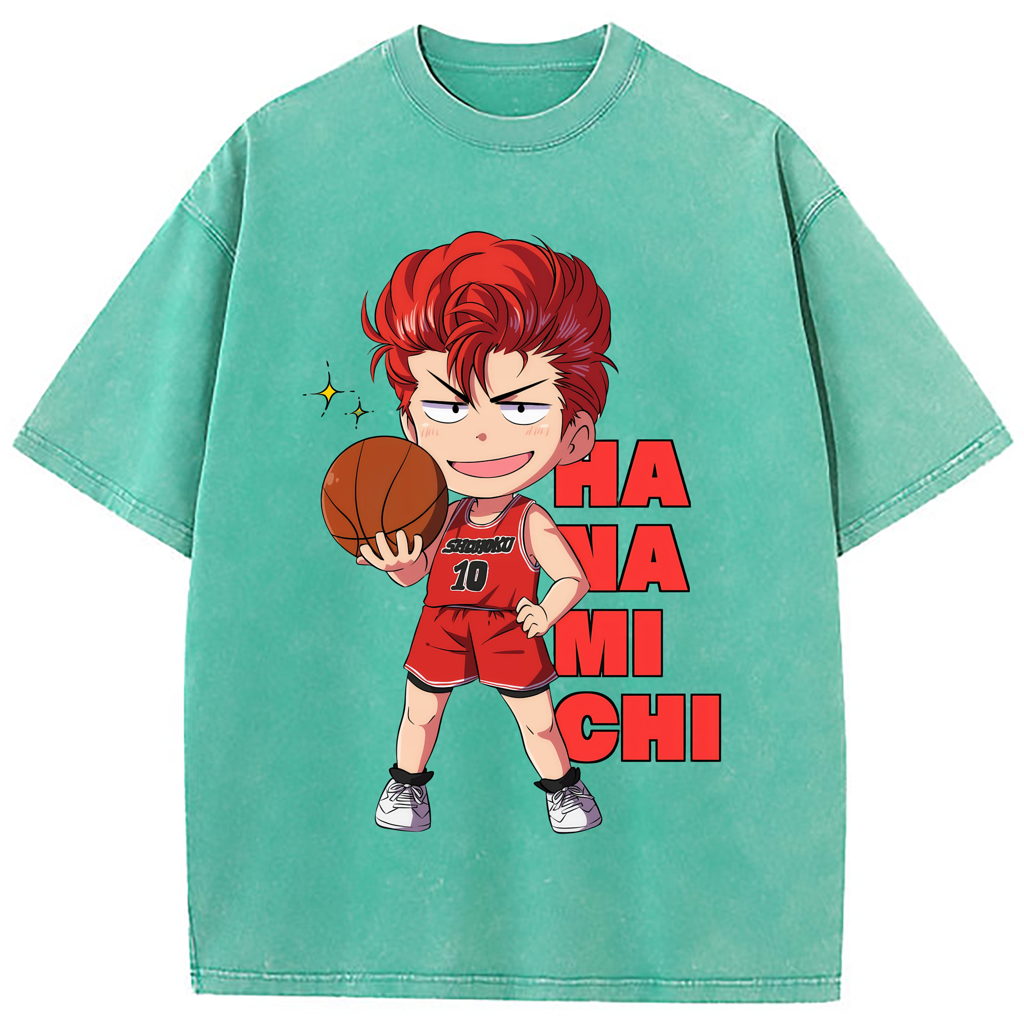 （画像用） SLAM DUNK／スラムダンク 綿100% ヴィンテージ風 半袖Tシャツ（フロントプリント）